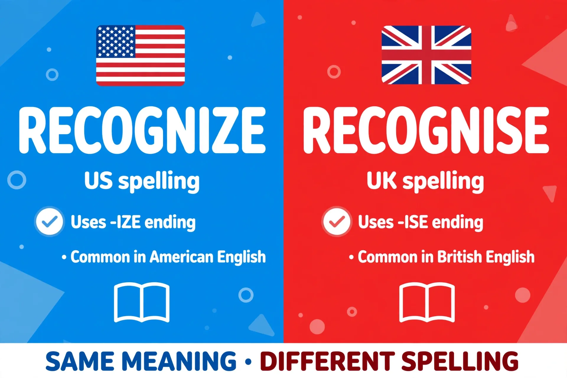 Recognize or Recognise comparison — what is the difference