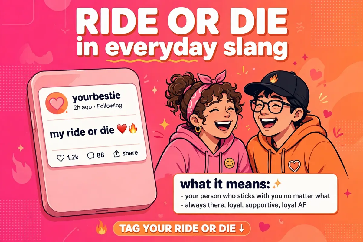 Ride or die slang expression meaning