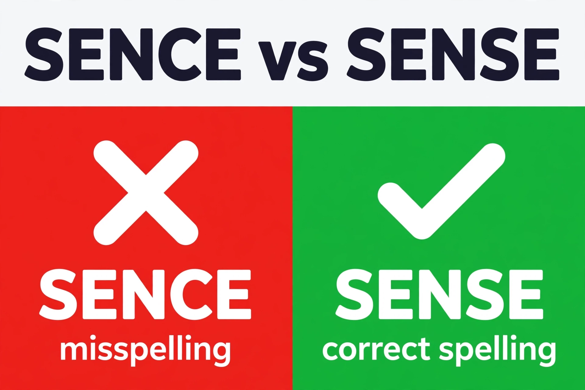 Sence or sense comparison — what is the difference