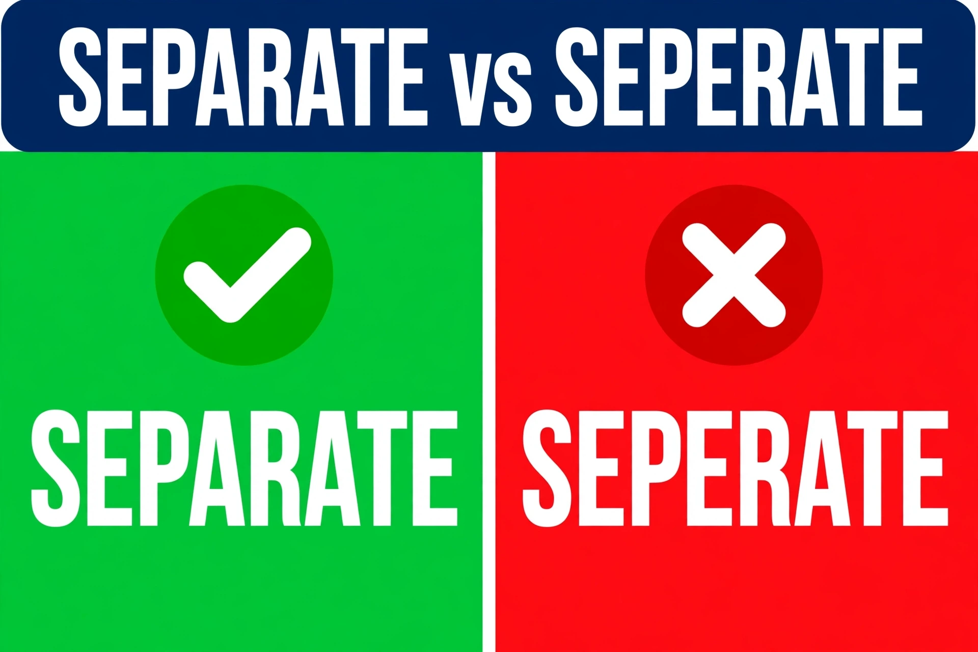 Separate or Seperate comparison — what is the difference