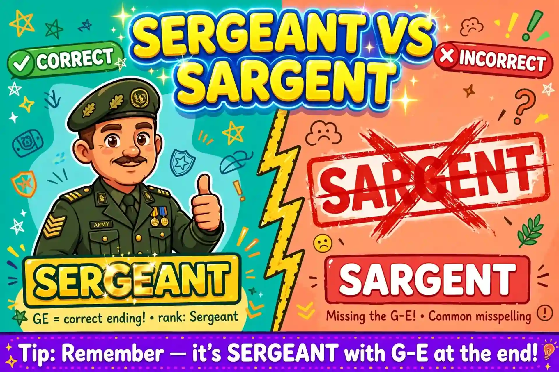 Sergeant or sargent comparison — what is the difference