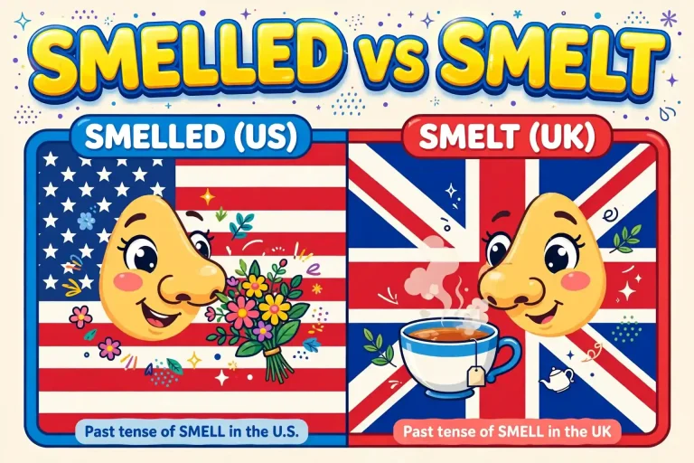 Smelled or Smelt: US vs UK Spelling Explained