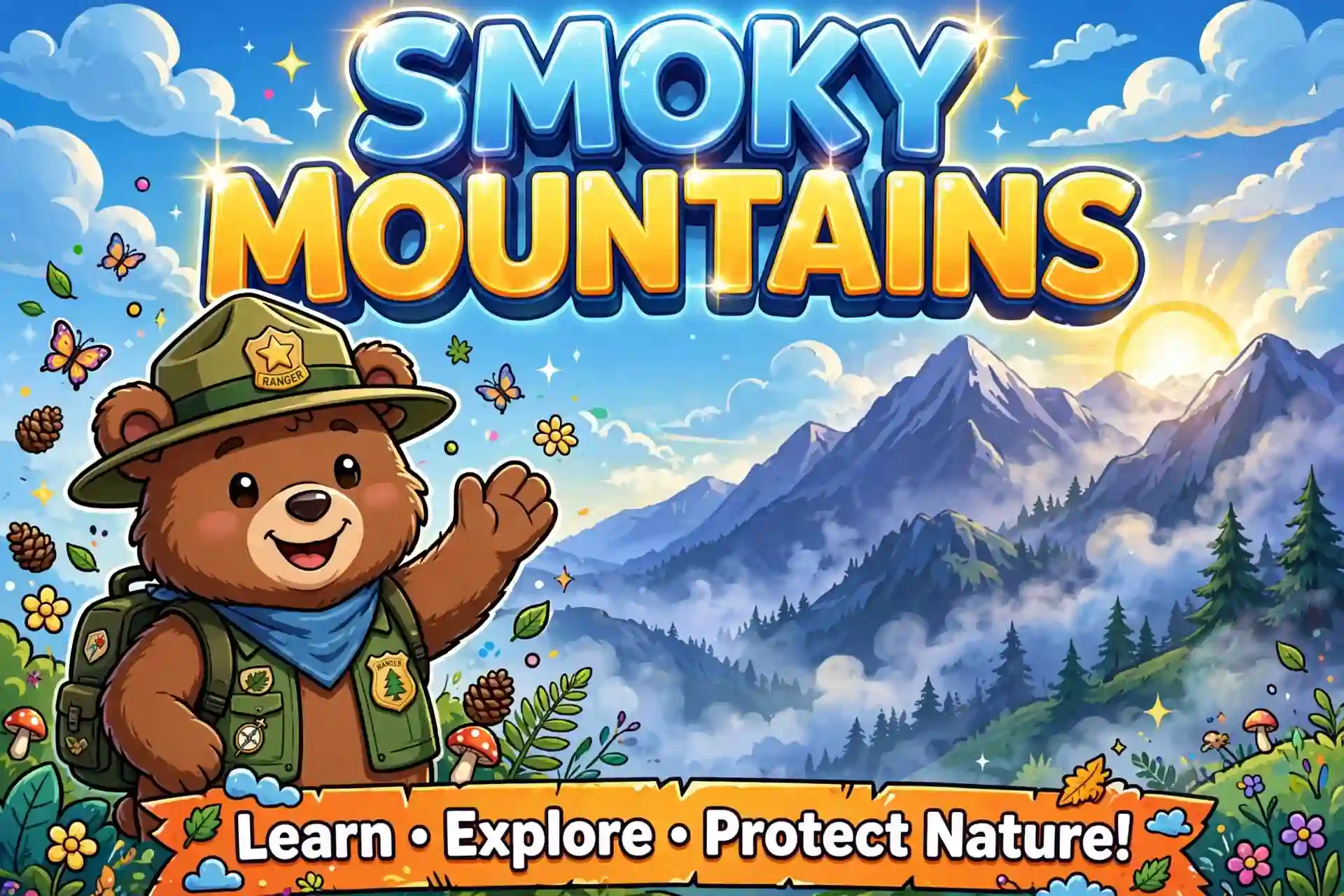 Smoky is the standard adjective, Smokey is the Bear's name