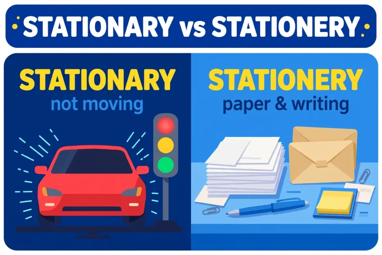 Stationary or Stationery: What’s the Difference?