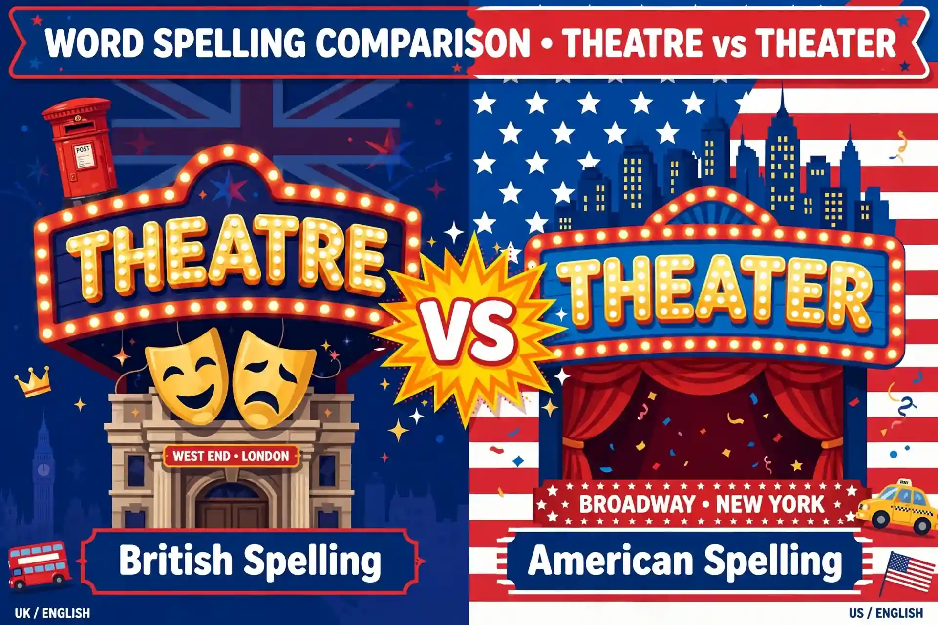 Theatre or theater comparison — what is the difference