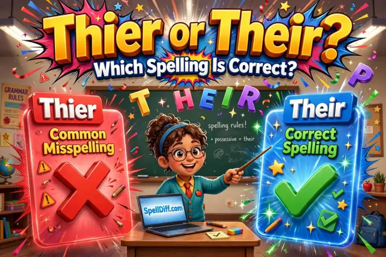 Thier or Their comparison — which spelling is correct