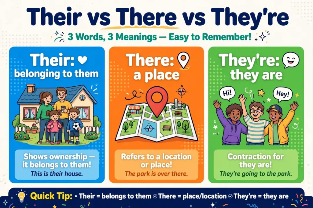 Their there they're differences explained