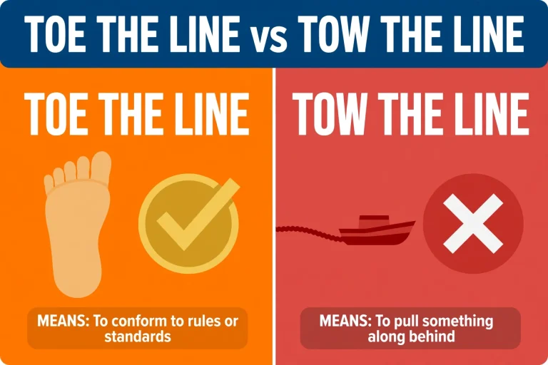 Toe the Line or Tow the Line: What’s the Difference?
