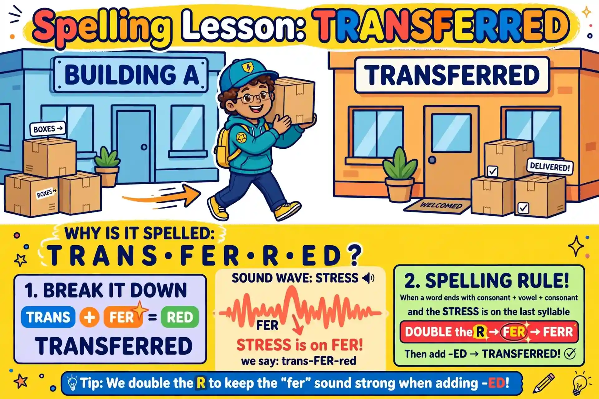Transferred doubles the R because stress falls on FER