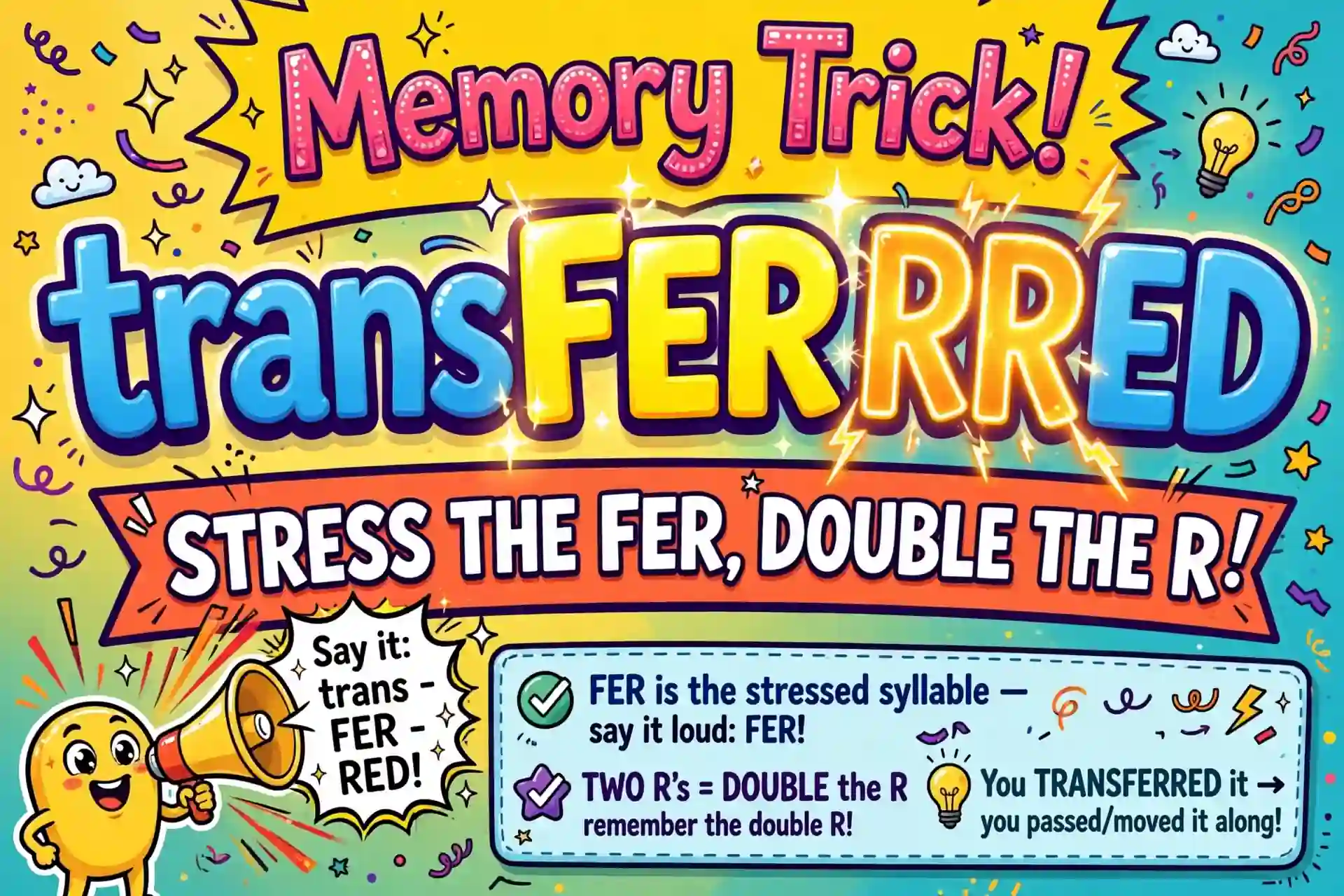 Memory trick: stress the FER, double the R