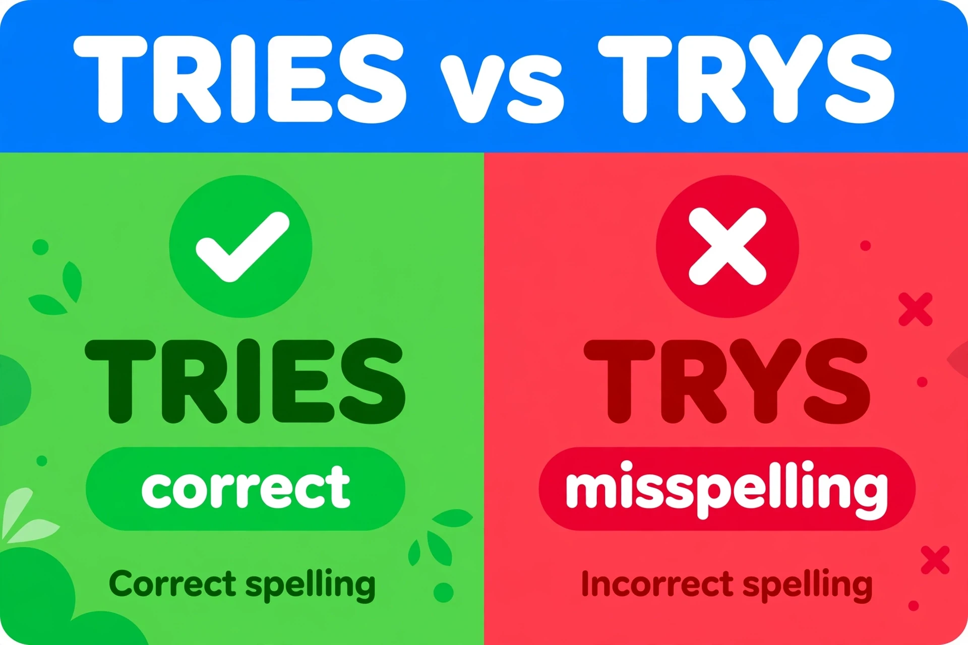 Tries or trys comparison — what is the difference