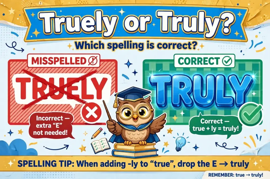 Truely or Truly comparison — which spelling is correct