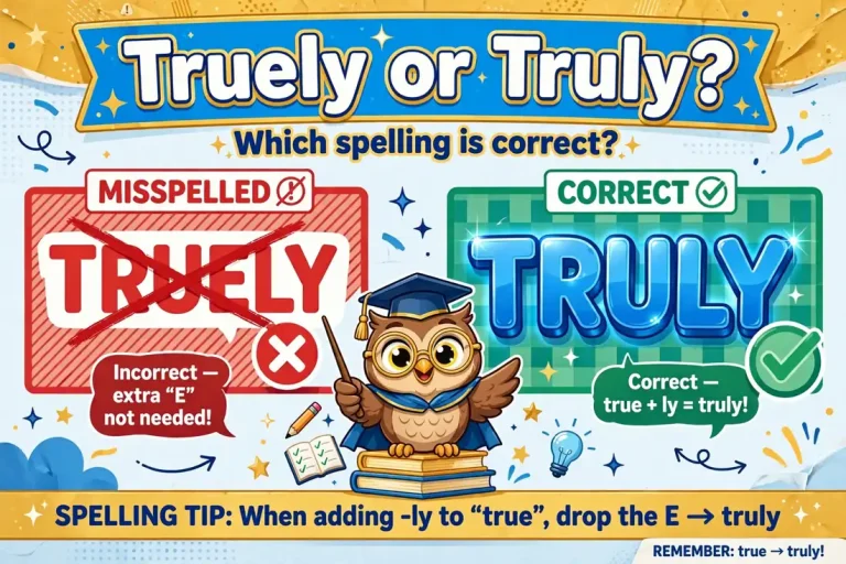 Truely or Truly comparison — which spelling is correct