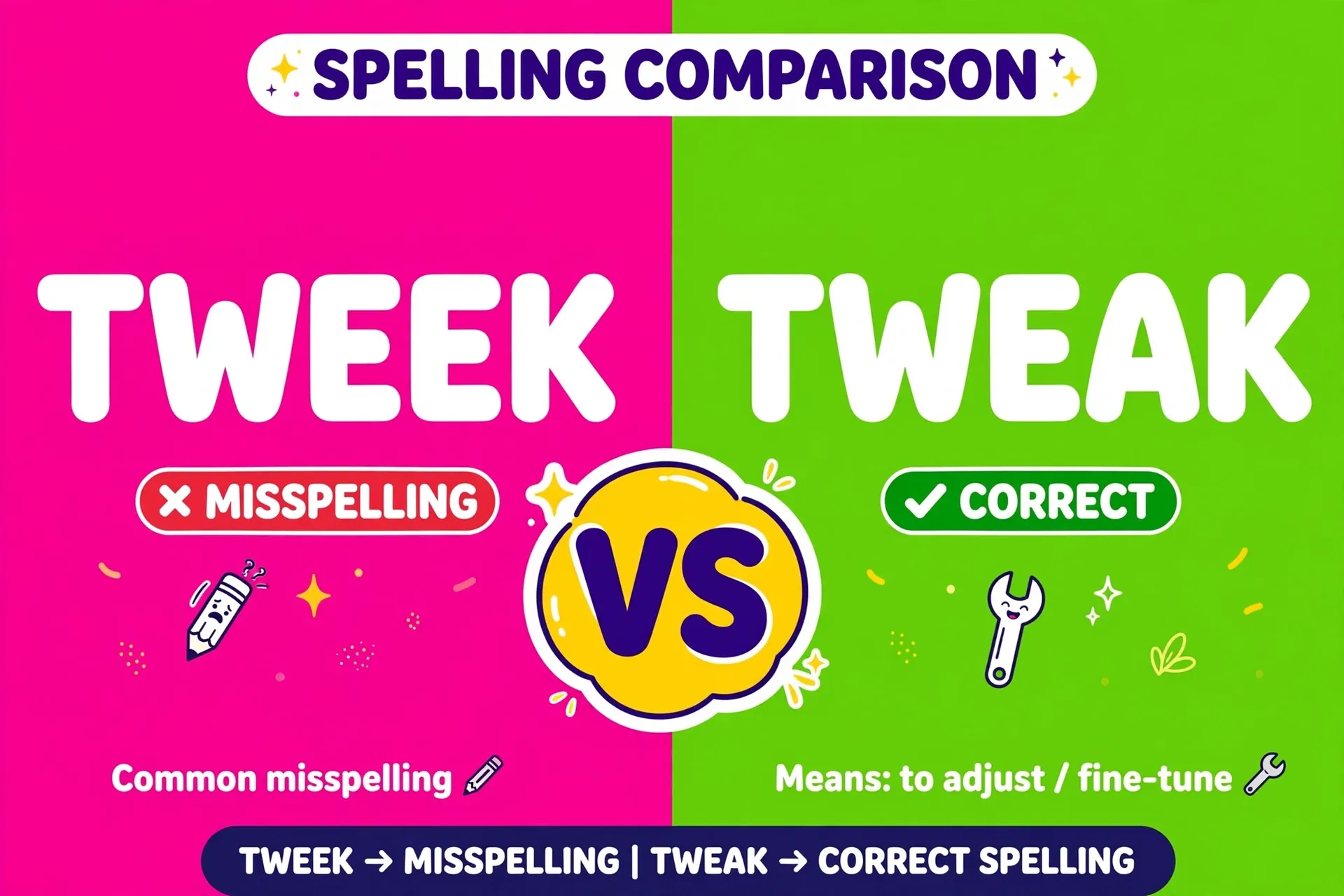 tweek or tweak comparison — what is the difference