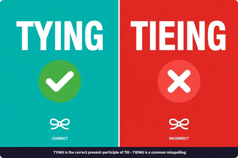 Tying or Tieing: What’s the Difference? (With Examples)