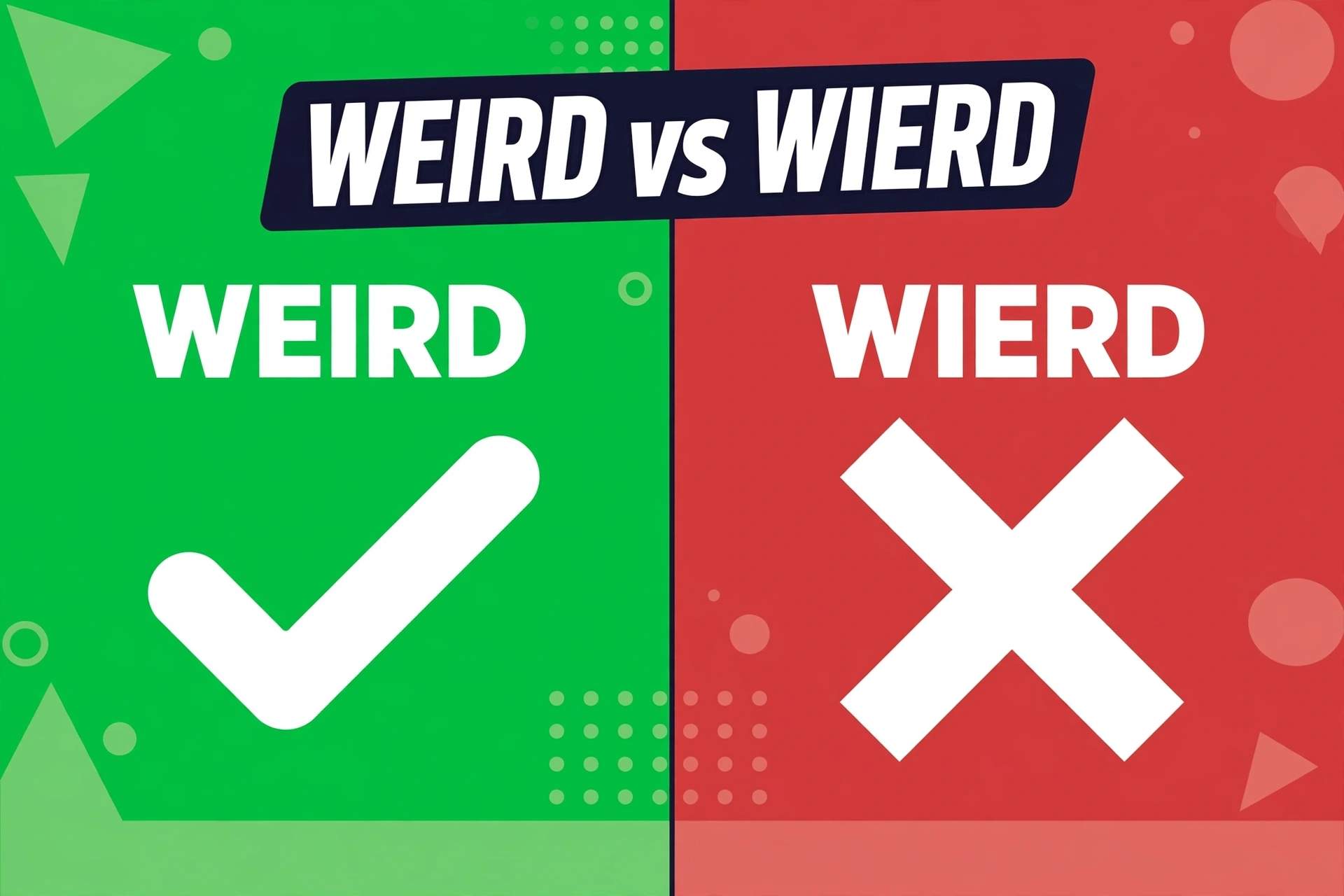 Weird or Wierd comparison — what is the difference