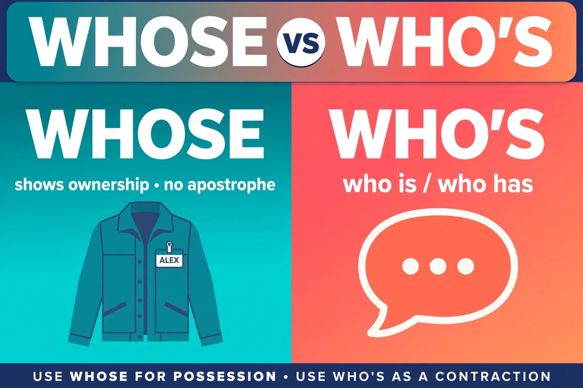 Whose or who's – understand the difference with clear examples