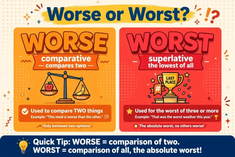 Worse or Worst comparison — what is the difference