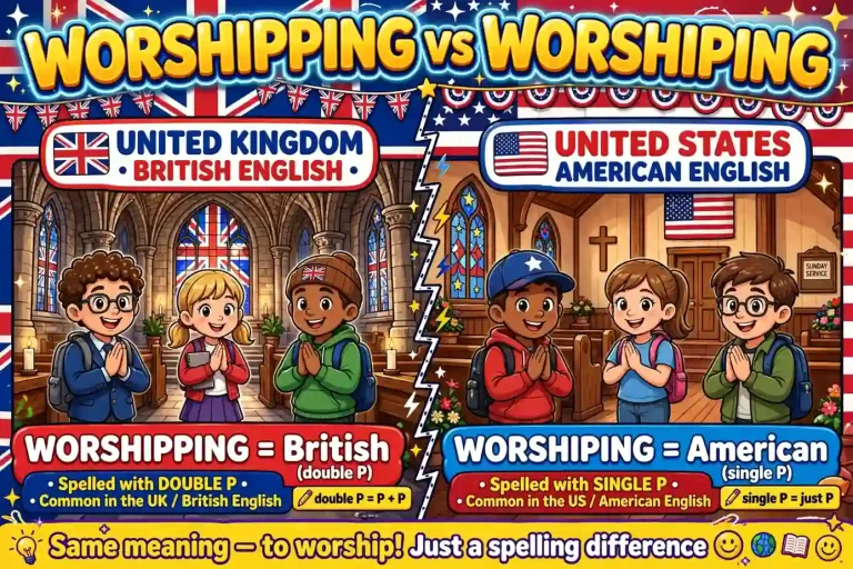 Worshipping or Worshiping: US vs UK Spelling Explained