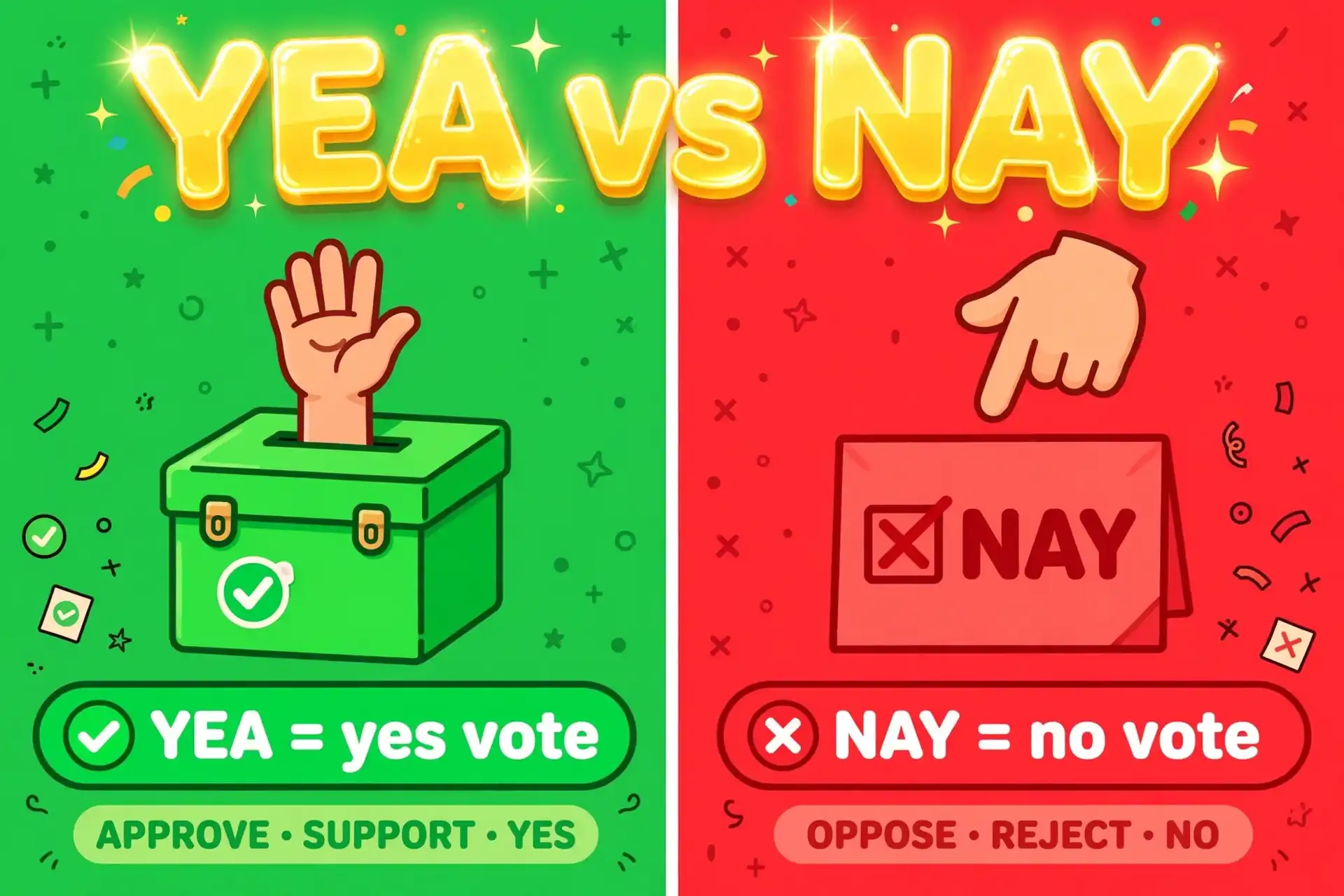 Yea or nay comparison — what is the difference
